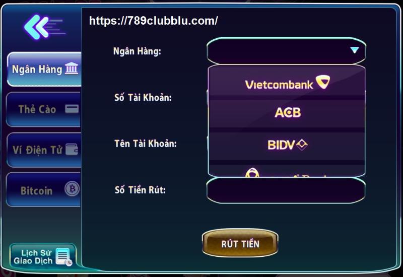 Các bước rút tiền 789club