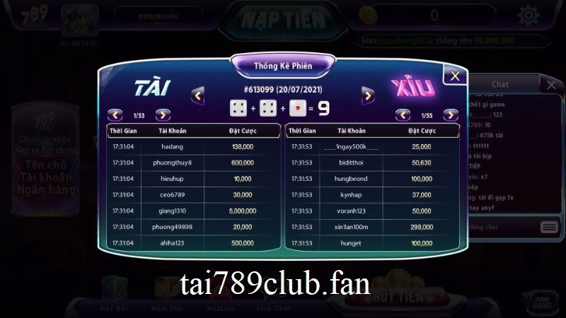 Lời khuyên khi cược tài xỉu tại 789club